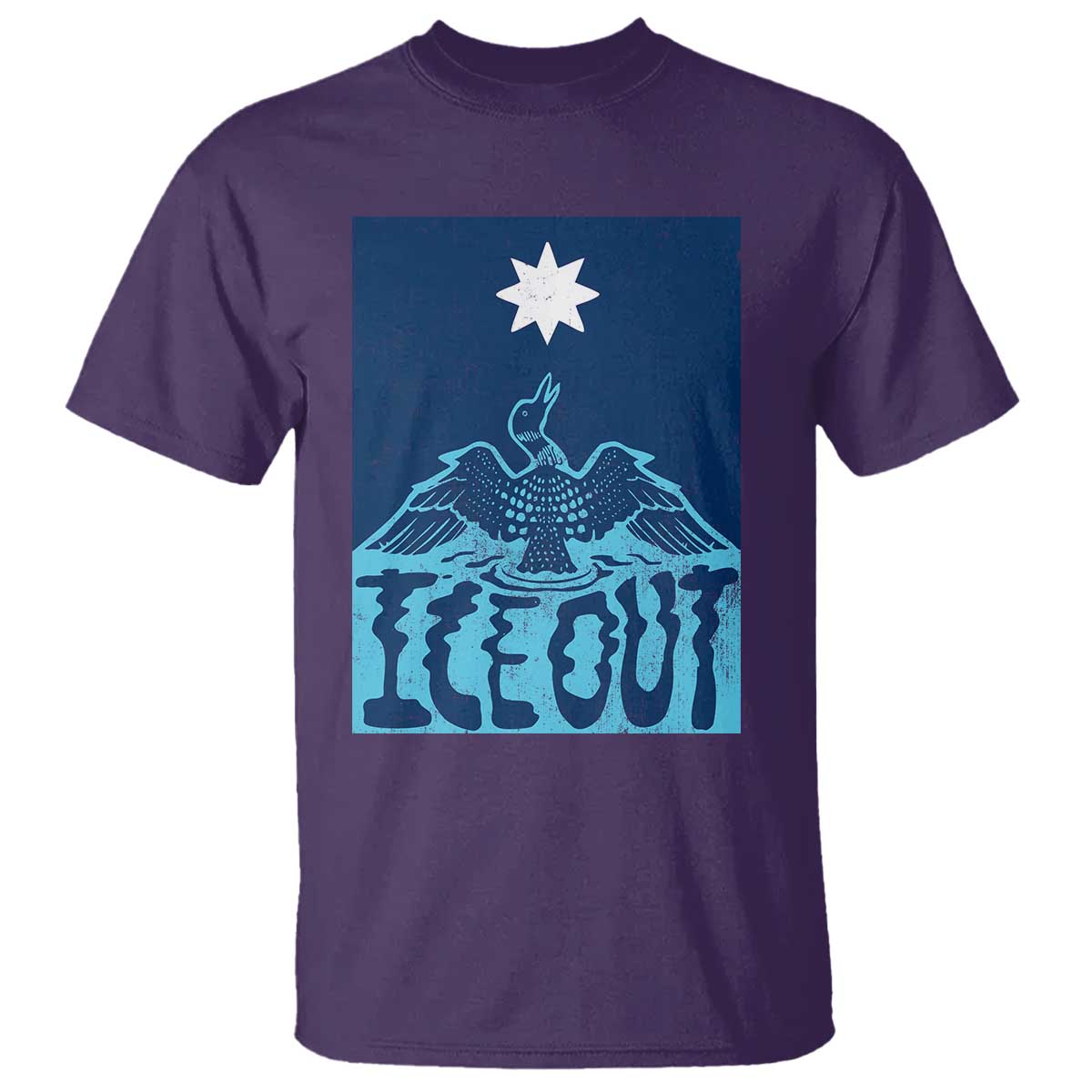 Ice Out Minnesota Loon T Shirt MN State Protest TS11 Purple Print Your Wear