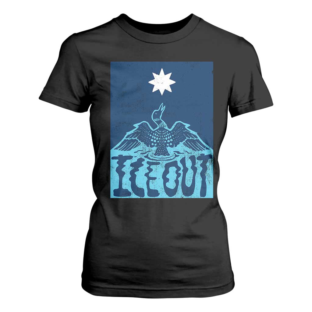 Ice Out Minnesota Loon T Shirt For Women MN State Protest TS11 Black Print Your Wear