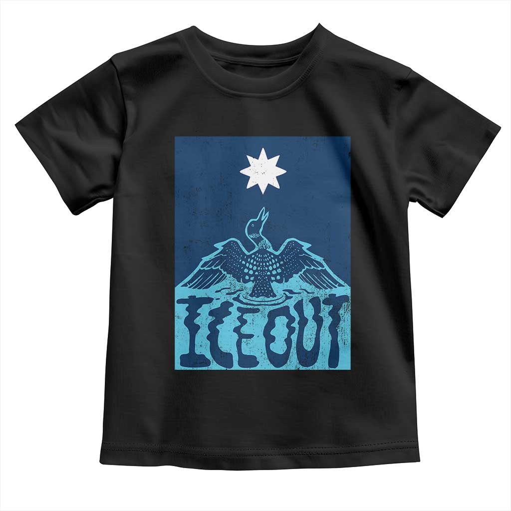 Ice Out Minnesota Loon Toddler T Shirt MN State Protest TS11 Black Print Your Wear