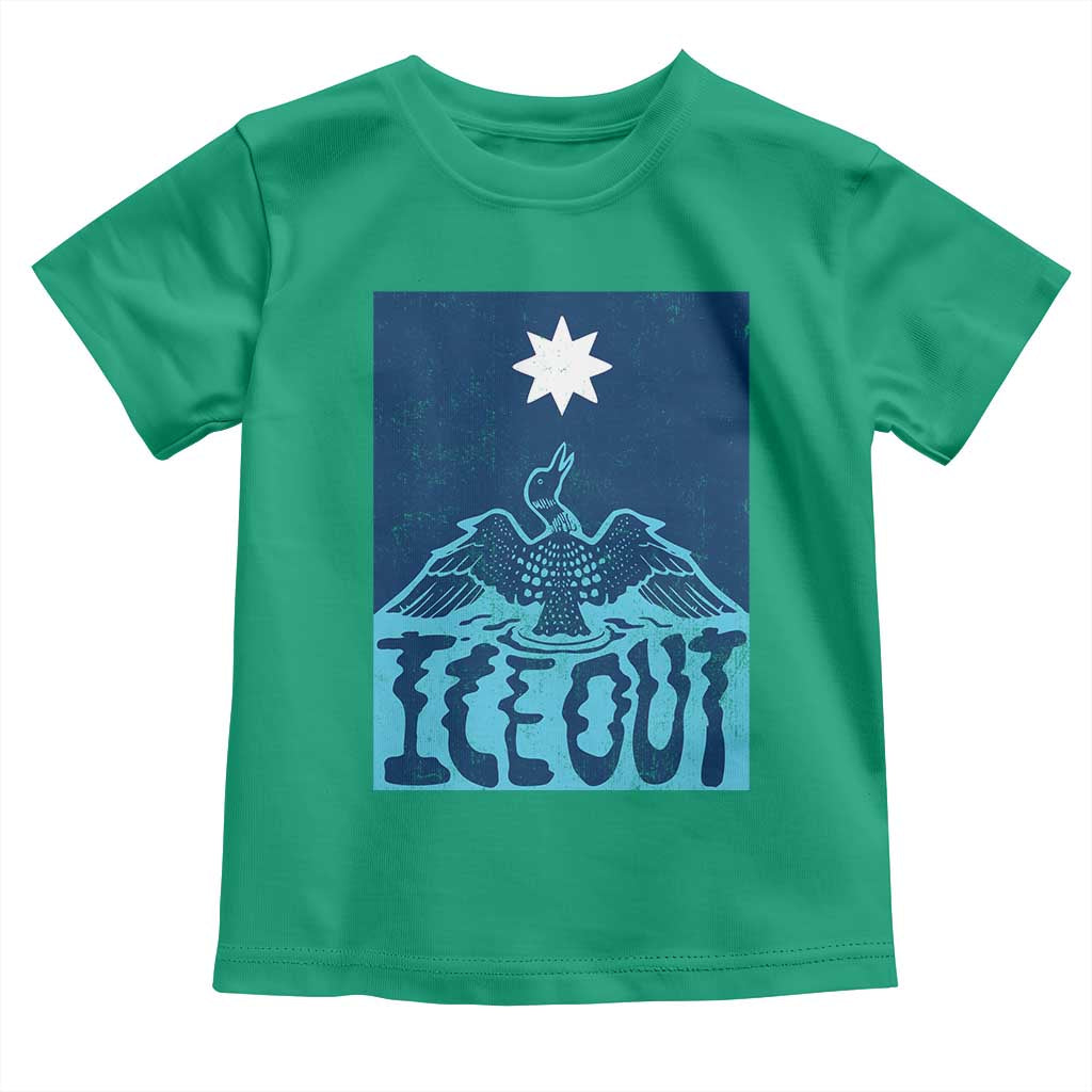 Ice Out Minnesota Loon Toddler T Shirt MN State Protest TS11 Irish Green Print Your Wear