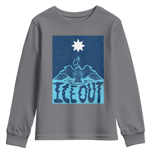 Ice Out Minnesota Loon Youth Sweatshirt MN State Protest TS11 Charcoal Print Your Wear