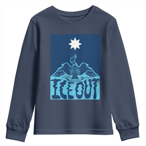 Ice Out Minnesota Loon Youth Sweatshirt MN State Protest TS11 Navy Print Your Wear