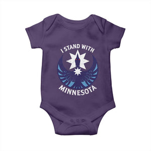 I Stand With Minnesota Baby Onesie Rebel Common Loon Minnesota Protest TS11 Purple Print Your Wear