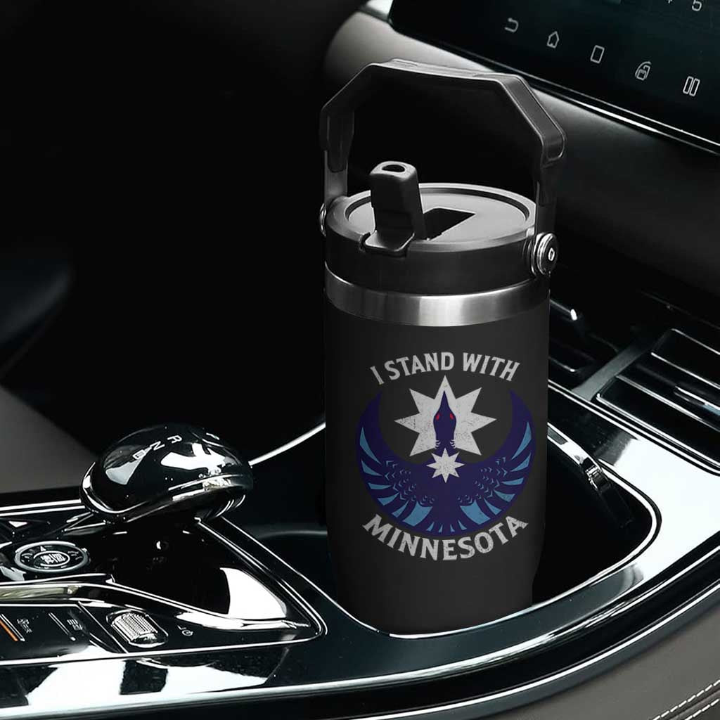 I Stand With Minnesota Flip Straw Tumbler Rebel Common Loon Minnesota Protest TS11 Print Your Wear