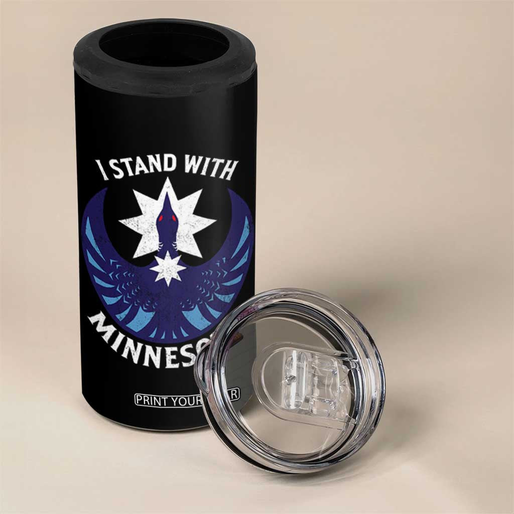 I Stand With Minnesota 4 in 1 Can Cooler Tumbler Rebel Common Loon Minnesota Protest TS11 Print Your Wear