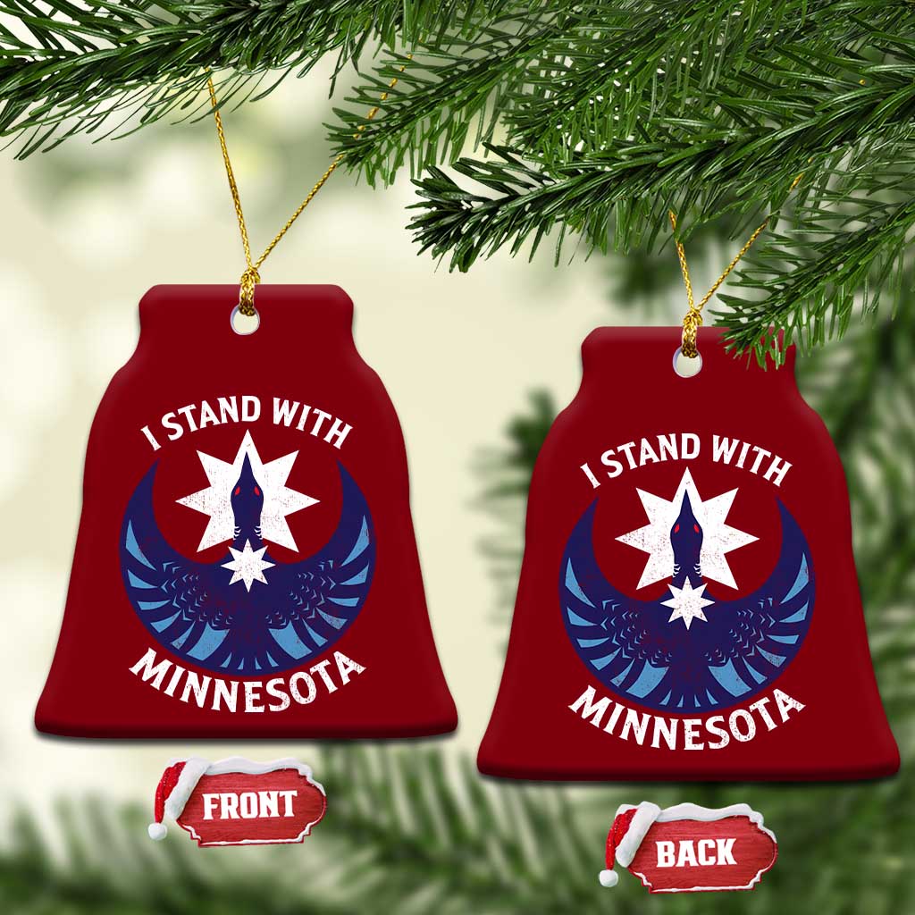 I Stand With Minnesota Ceramic Ornament Rebel Common Loon Minnesota Protest TS11 Print Your Wear