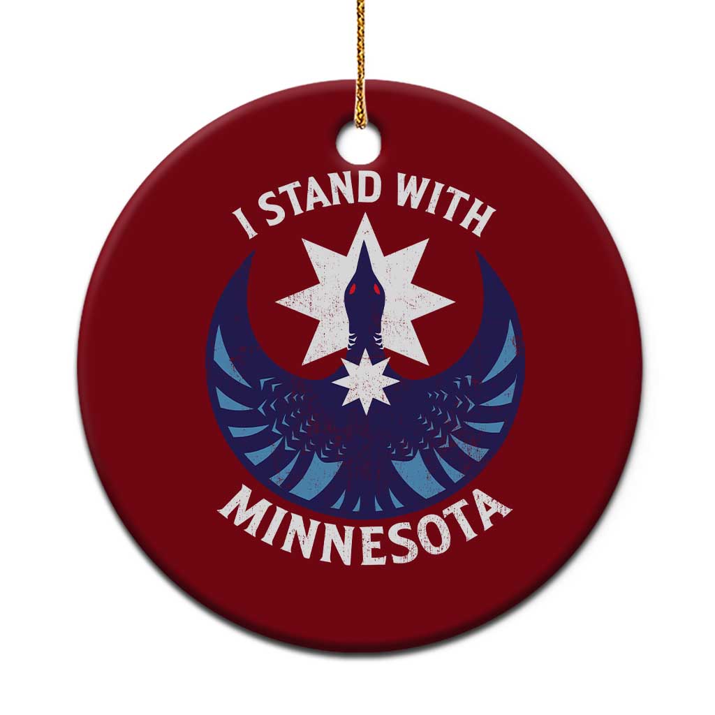 I Stand With Minnesota Ceramic Ornament Rebel Common Loon Minnesota Protest TS11 1pc Red Print Your Wear