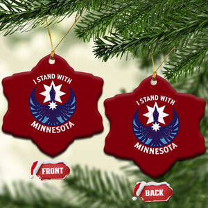 I Stand With Minnesota Ceramic Ornament Rebel Common Loon Minnesota Protest TS11 Print Your Wear