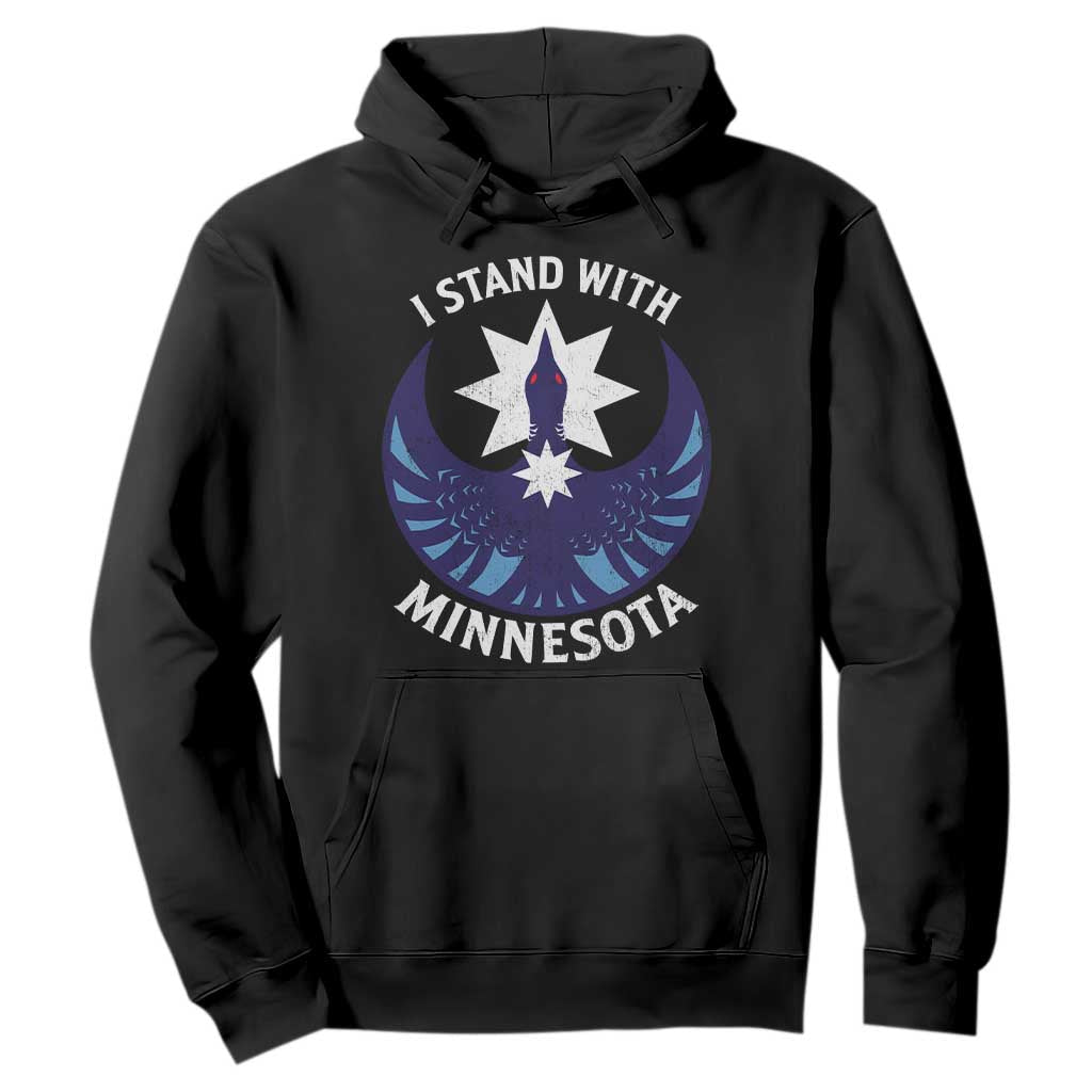 I Stand With Minnesota Hoodie Rebel Common Loon Minnesota Protest TS11 Black Print Your Wear