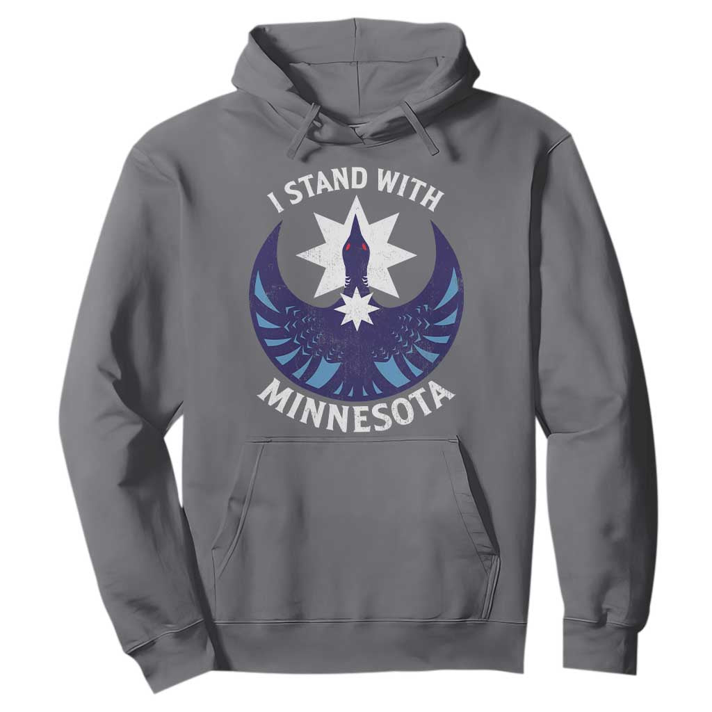 I Stand With Minnesota Hoodie Rebel Common Loon Minnesota Protest TS11 Charcoal Print Your Wear
