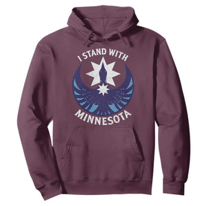 I Stand With Minnesota Hoodie Rebel Common Loon Minnesota Protest TS11 Maroon Print Your Wear