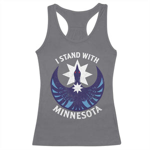 I Stand With Minnesota Racerback Tank Top Rebel Common Loon Minnesota Protest TS11 Charcoal Print Your Wear