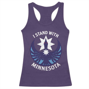 I Stand With Minnesota Racerback Tank Top Rebel Common Loon Minnesota Protest TS11 Purple Print Your Wear
