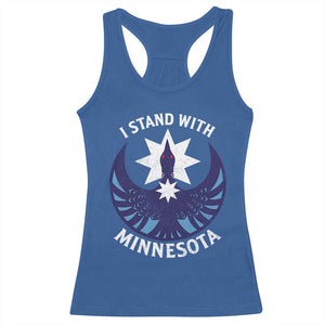 I Stand With Minnesota Racerback Tank Top Rebel Common Loon Minnesota Protest TS11 Royal Blue Print Your Wear