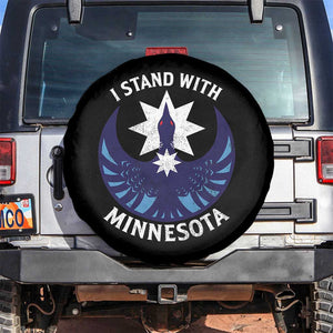 I Stand With Minnesota Spare Tire Cover Rebel Common Loon Minnesota Protest TS11 No hole Black Print Your Wear