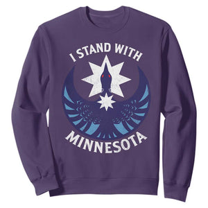 I Stand With Minnesota Sweatshirt Rebel Common Loon Minnesota Protest TS11 Purple Print Your Wear