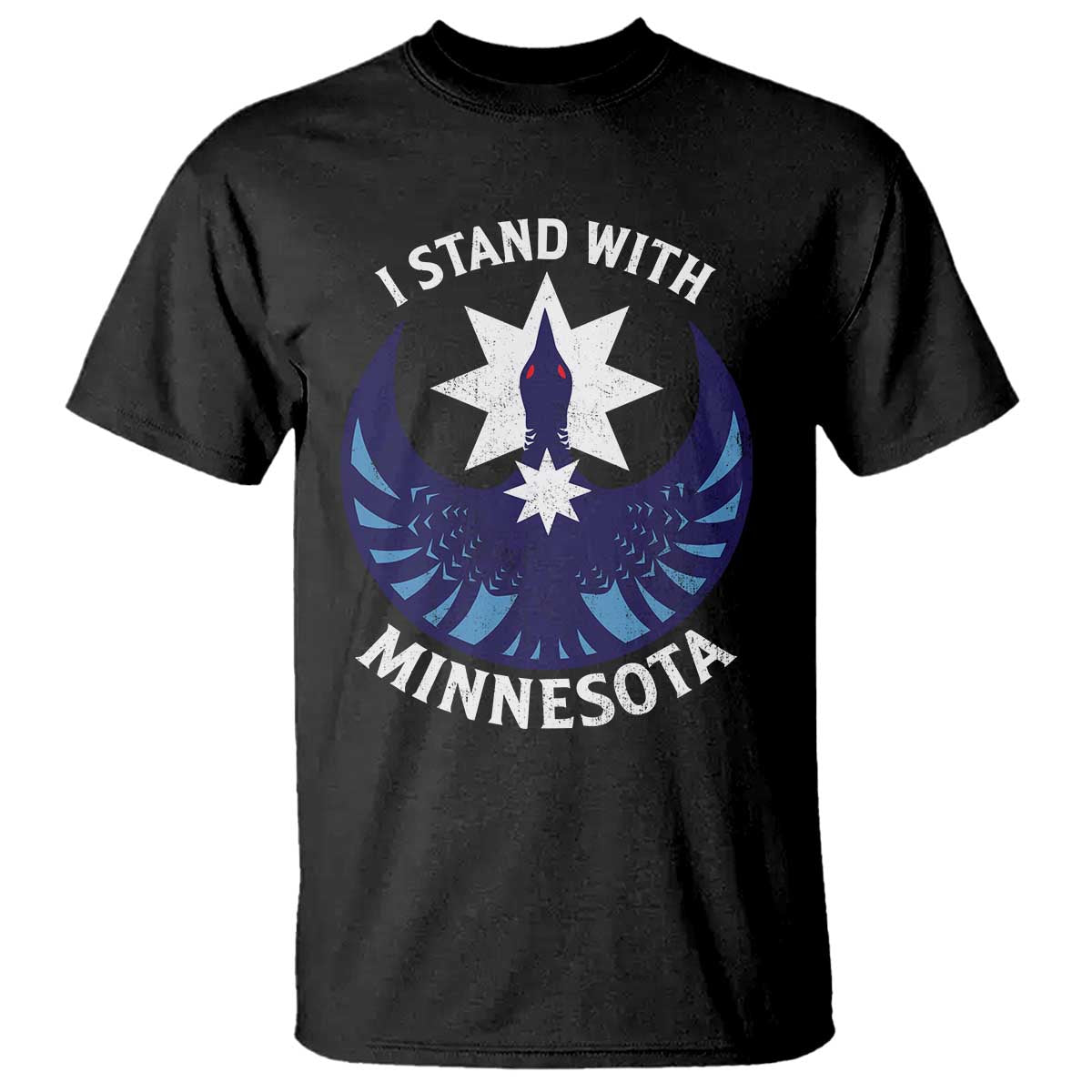 I Stand With Minnesota T Shirt - Rebel Common Loon Minnesota Protest Solidarity Tee TS11 Black Print Your Wear