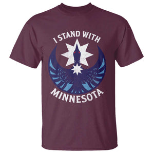 I Stand With Minnesota T Shirt - Rebel Common Loon Minnesota Protest Solidarity Tee TS11 Maroon Print Your Wear