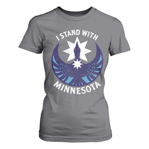 I Stand With Minnesota T Shirt For Women Rebel Common Loon Minnesota Protest TS11 Charcoal Print Your Wear