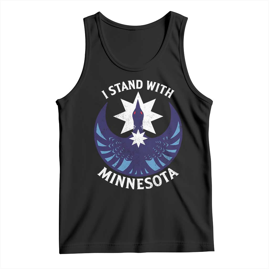I Stand With Minnesota Tank Top Rebel Common Loon Minnesota Protest TS11 Black Print Your Wear