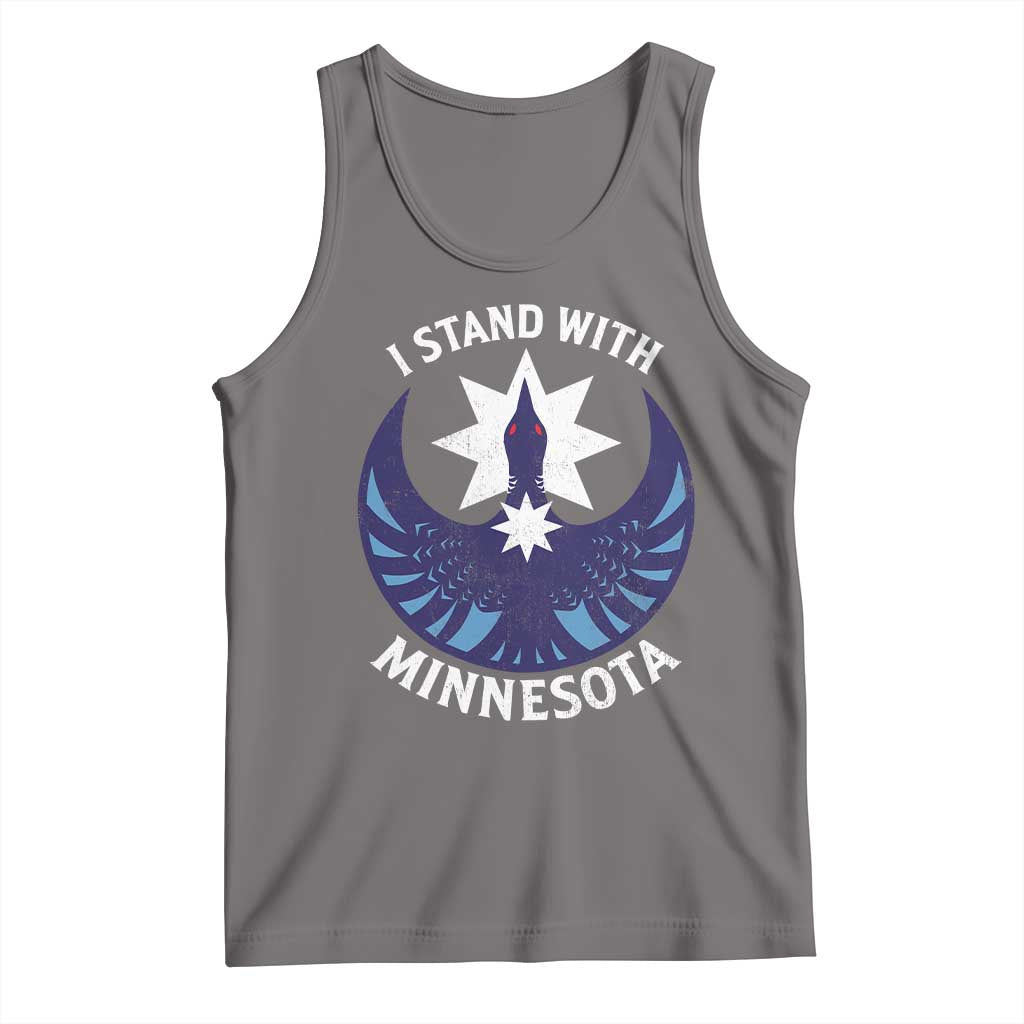I Stand With Minnesota Tank Top Rebel Common Loon Minnesota Protest TS11 Deep Heather Print Your Wear