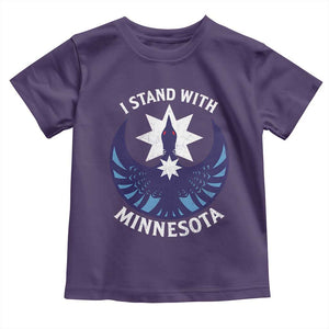 I Stand With Minnesota Toddler T Shirt Rebel Common Loon Minnesota Protest TS11 Purple Print Your Wear