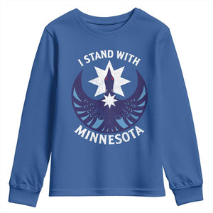 I Stand With Minnesota Youth Sweatshirt Rebel Common Loon Minnesota Protest TS11 Royal Blue Print Your Wear