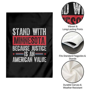Stand With Minnesota Because Justice Is An American Value Garden Flag Political Statement TS11 Print Your Wear