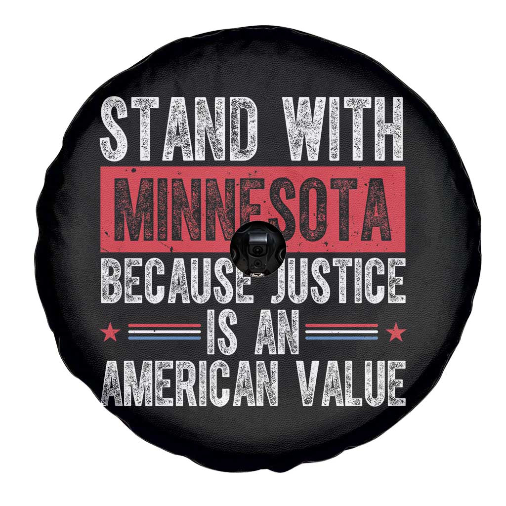 Stand With Minnesota Because Justice Is An American Value Spare Tire Cover Political Statement TS11 Print Your Wear
