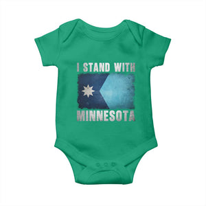I Stand With Minnesota Baby Onesie MN State Support Political Protest TS11 Irish Green Print Your Wear