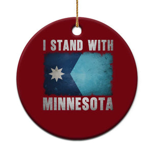 I Stand With Minnesota Ceramic Ornament MN State Support Political Protest TS11 1pc Red Print Your Wear