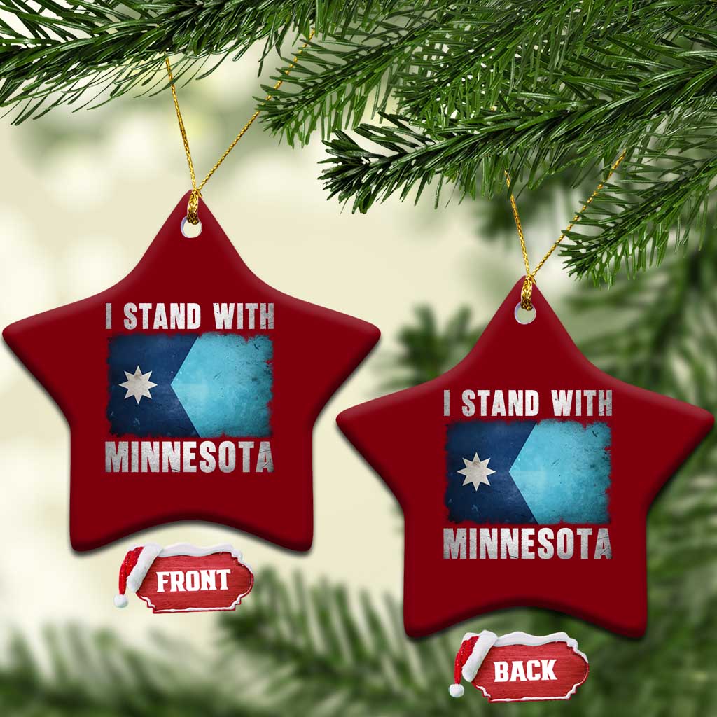 I Stand With Minnesota Ceramic Ornament MN State Support Political Protest TS11 Print Your Wear