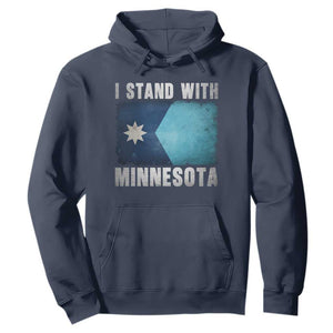 I Stand With Minnesota Hoodie MN State Support Political Protest TS11 Navy Print Your Wear