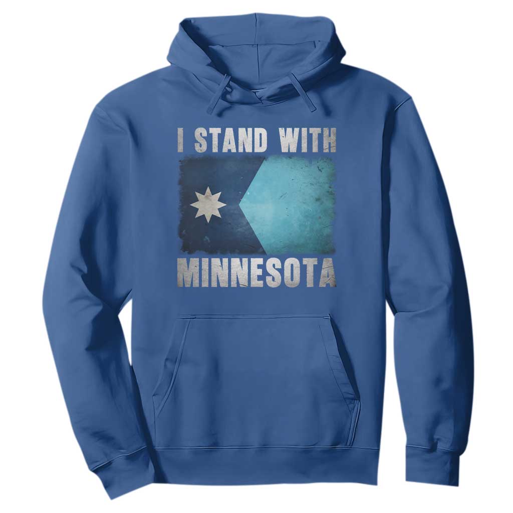 I Stand With Minnesota Hoodie MN State Support Political Protest TS11 Royal Blue Print Your Wear