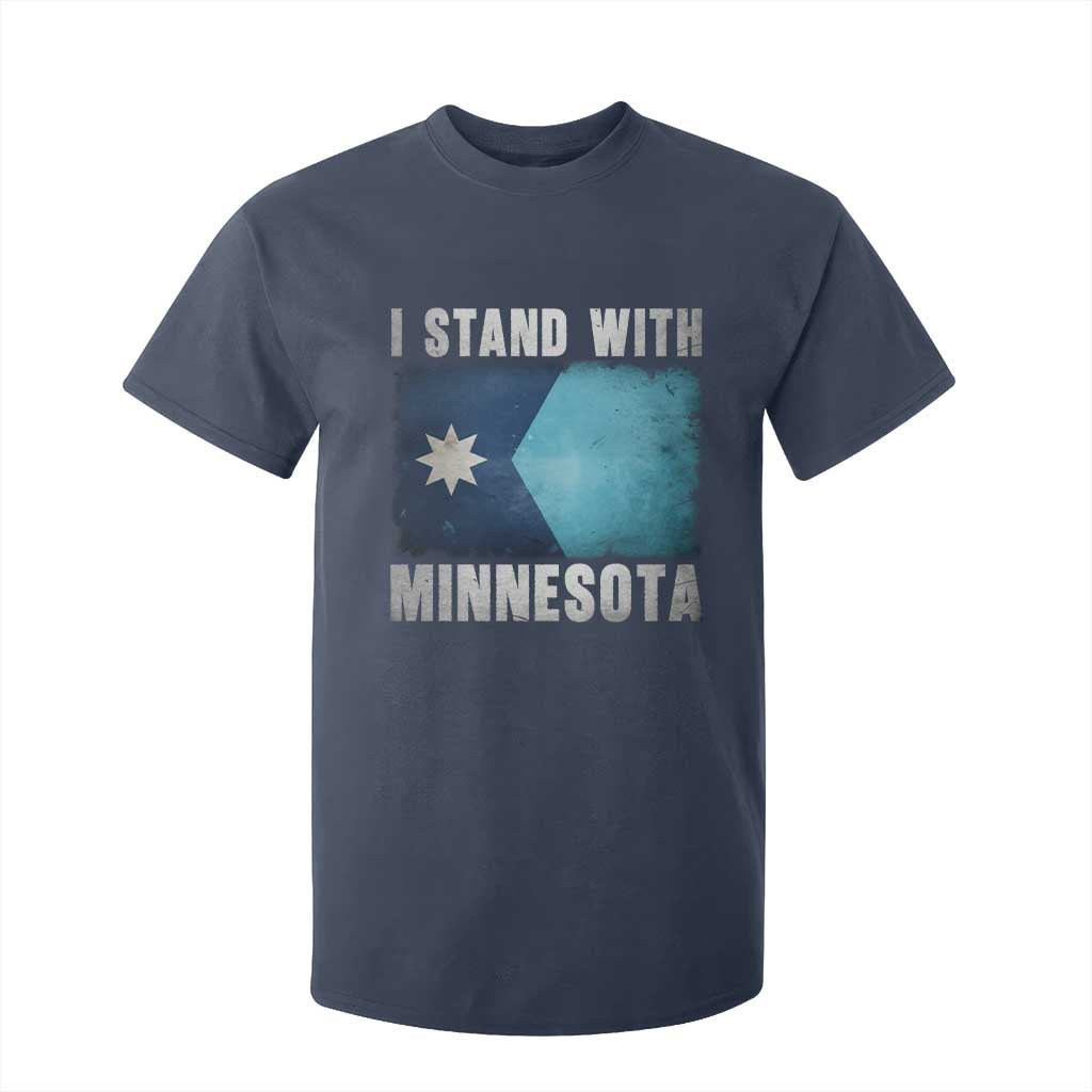 I Stand With Minnesota T Shirt For Kid MN State Support Political Protest TS11 Navy Print Your Wear