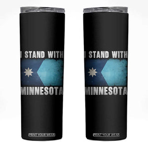 I Stand With Minnesota Skinny Tumbler MN State Support Political Protest TS11 Black Print Your Wear