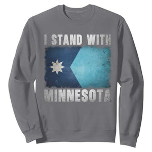 I Stand With Minnesota Sweatshirt MN State Support Political Protest TS11 Charcoal Print Your Wear