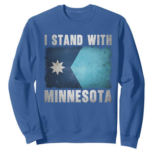 I Stand With Minnesota Sweatshirt MN State Support Political Protest TS11 Royal Blue Print Your Wear