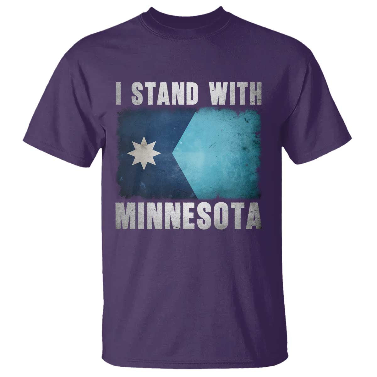 I Stand With Minnesota T Shirt MN State Support Political Protest TS11 Purple Print Your Wear