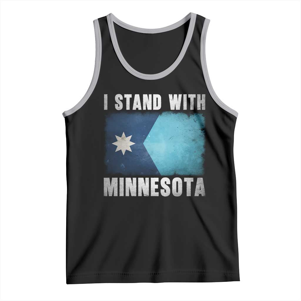 I Stand With Minnesota Tank Top MN State Support Political Protest TS11 Black Athletic Heather Print Your Wear