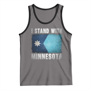 I Stand With Minnesota Tank Top MN State Support Political Protest TS11 Deep Heather Black Print Your Wear