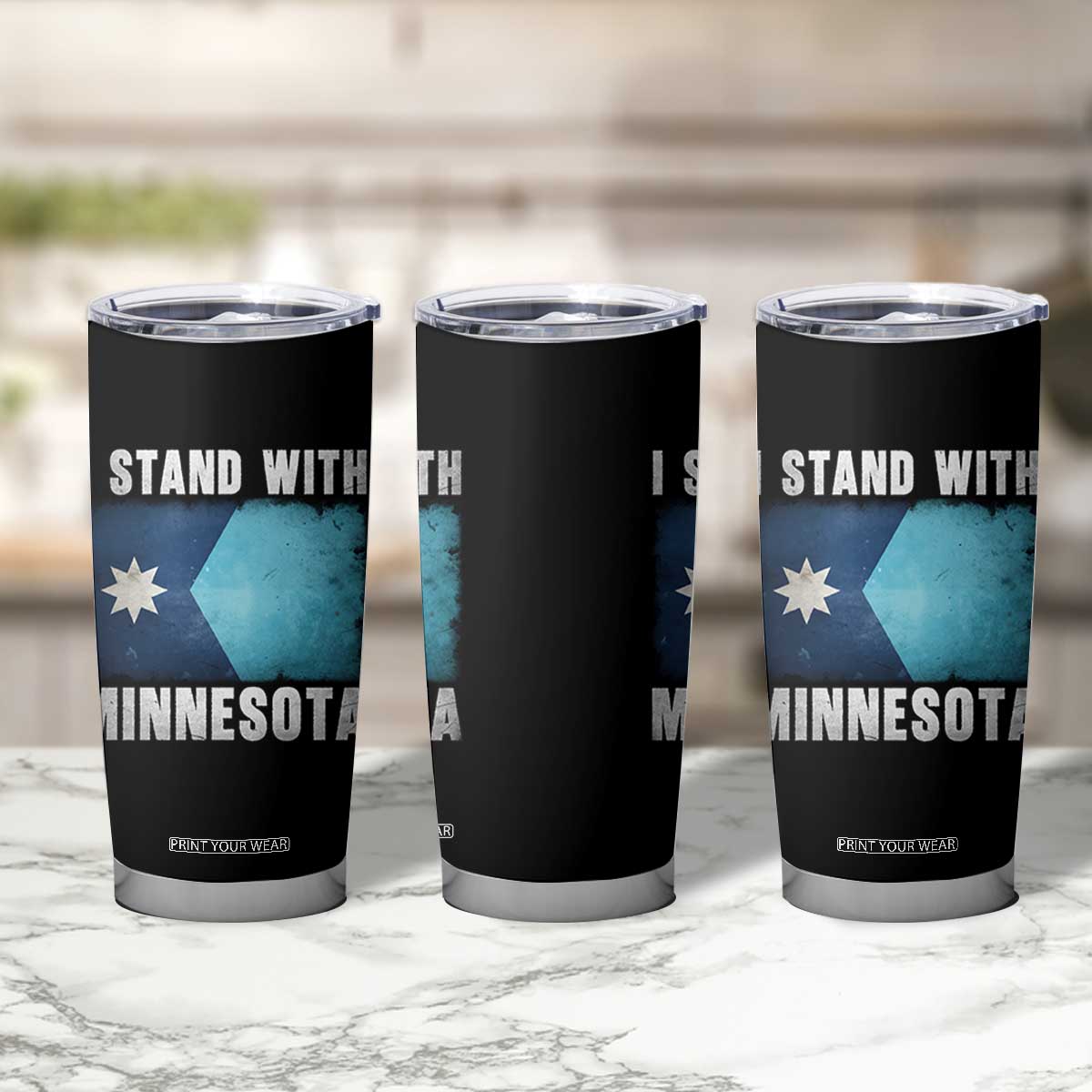 I Stand With Minnesota Tumbler Cup MN State Support Political Protest TS11 Print Your Wear