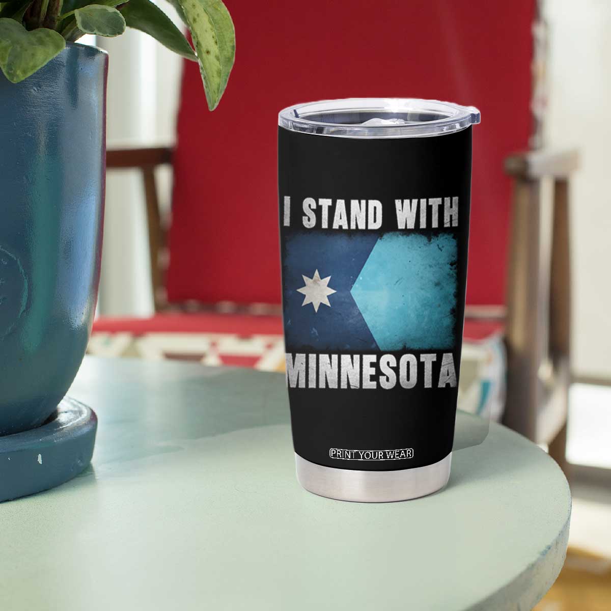 I Stand With Minnesota Tumbler Cup MN State Support Political Protest TS11 Print Your Wear