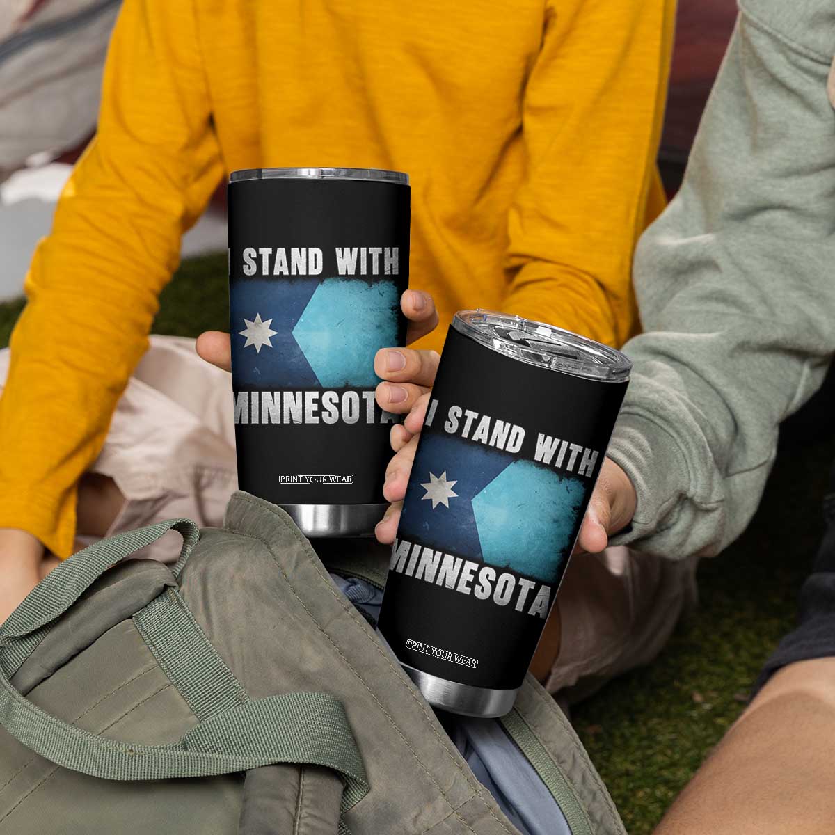 I Stand With Minnesota Tumbler Cup MN State Support Political Protest TS11 Print Your Wear