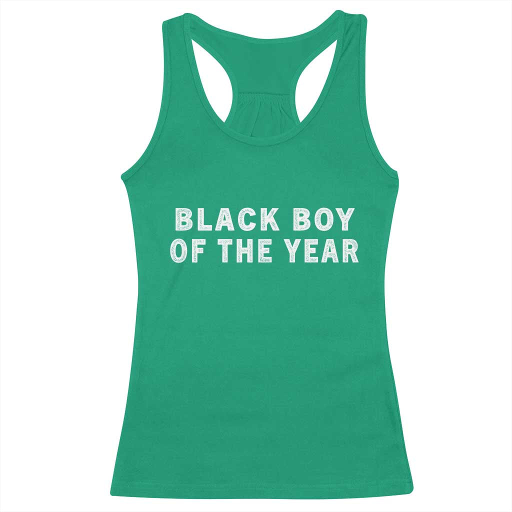 Black Boy Of The Year Racerback Tank Top Funny Gag Joke TS11 Irish Green Print Your Wear