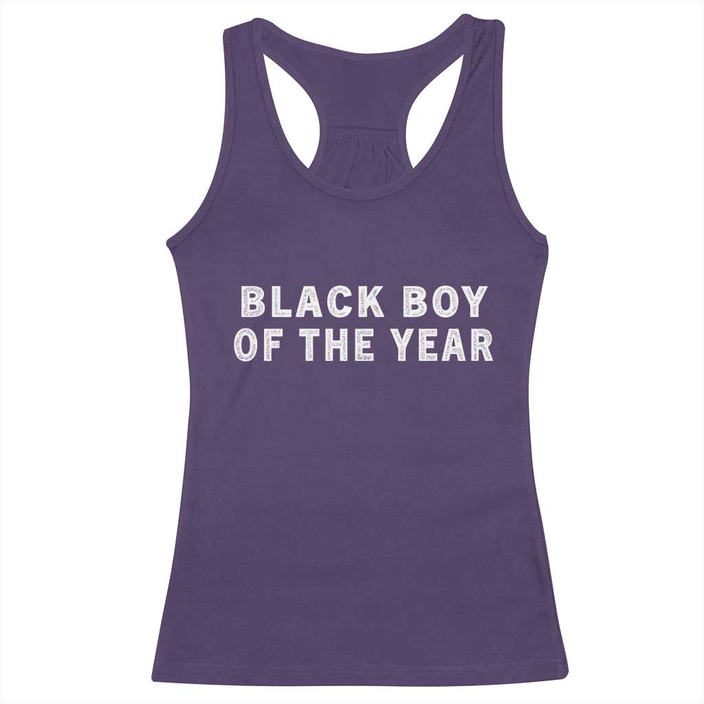 Black Boy Of The Year Racerback Tank Top Funny Gag Joke TS11 Purple Print Your Wear