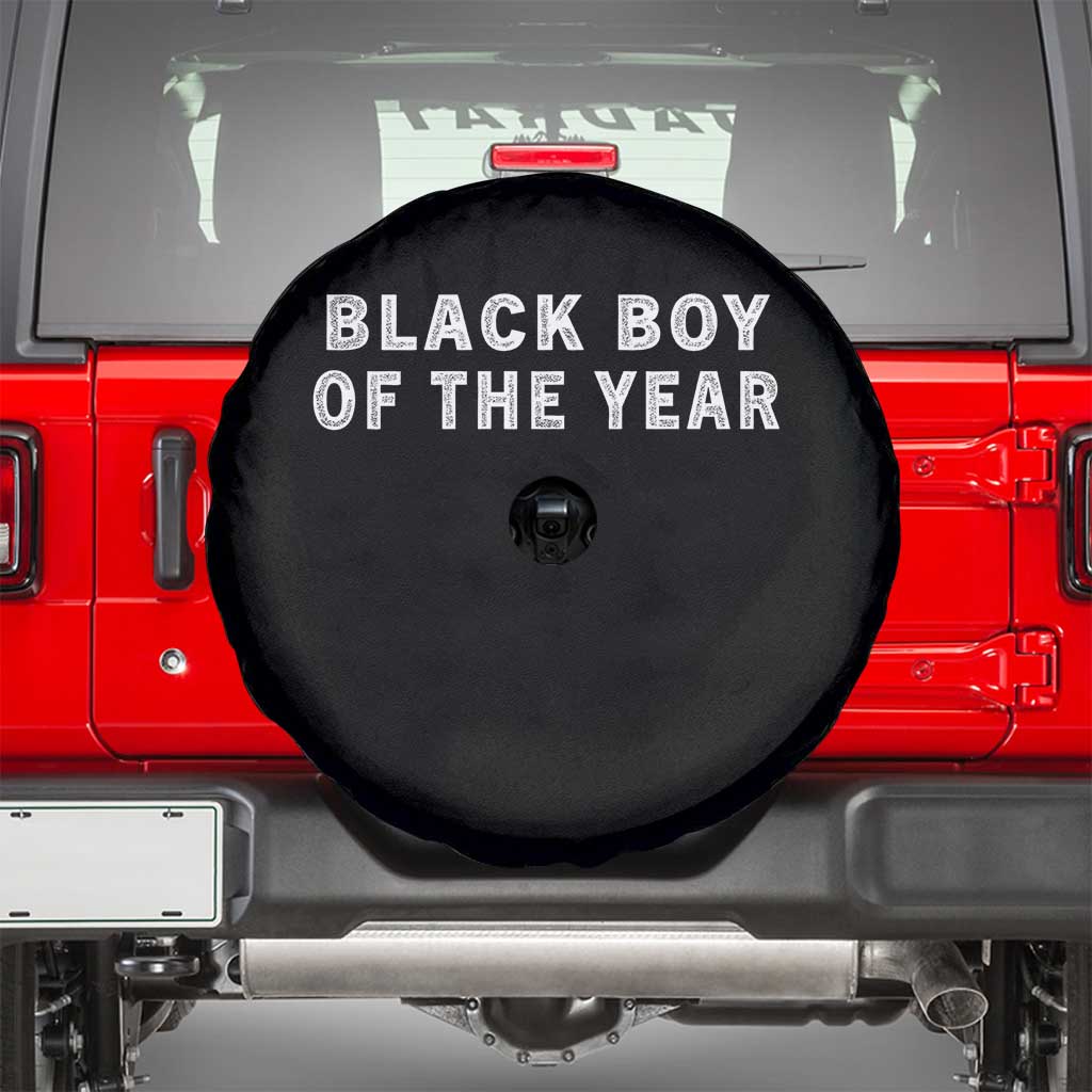 Black Boy Of The Year Spare Tire Cover Funny Gag Joke TS11 Black Print Your Wear