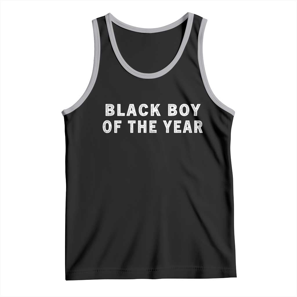 Black Boy Of The Year Tank Top Funny Gag Joke TS11 Black Athletic Heather Print Your Wear