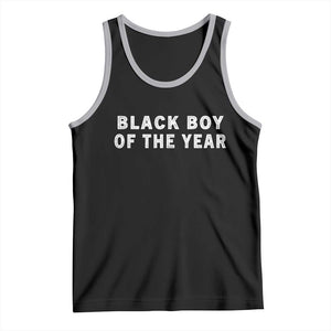 Black Boy Of The Year Tank Top Funny Gag Joke TS11 Black Athletic Heather Print Your Wear