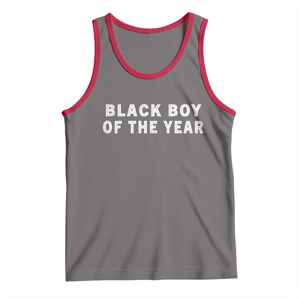 Black Boy Of The Year Tank Top Funny Gag Joke TS11 Deep Heather Red Print Your Wear